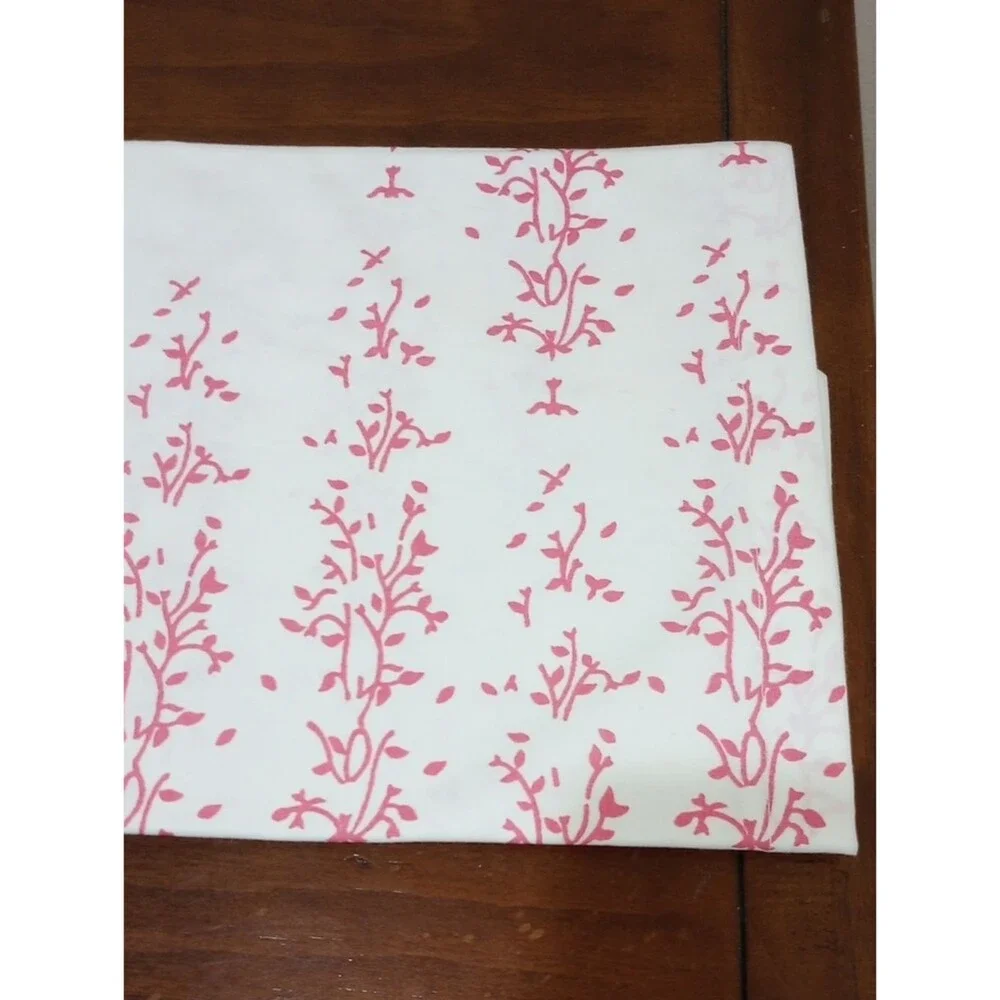 John Robshaw Textiles 100% Cotton Block Print Rosado Table Cloth, 60